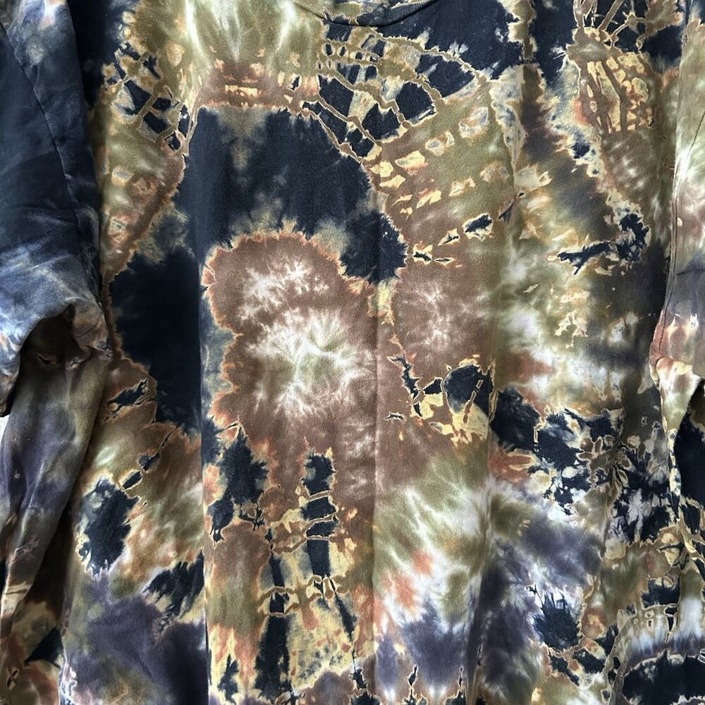 American Apparel Tie Dye T Shirt Mens 2XL USA Made Grunge Festival Earth Tone - Picture 4 of 9
